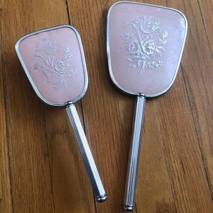 Vintage Mirror & Brush Set